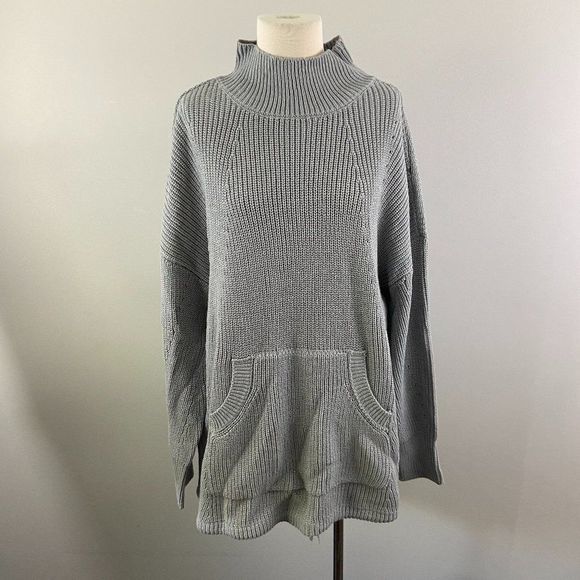 NWT RDI Grey‎ Beige Beach Turtle Neck Sweater - Picture 2 of 8